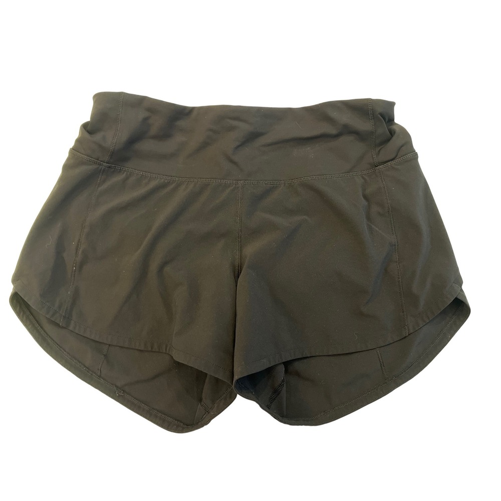 Lululemon Size 4‎ Tall Speed Up Short 4" Lined Pocket Black Running Yoga W7AYMT